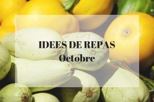 Idées de repas pour le mois octobre avec fiches mémo des fruits et légumes du mois à télécharger