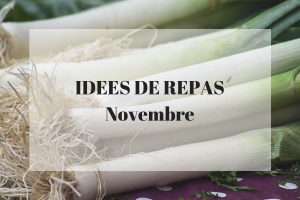 Idées de repas pour le mois de novembre avec fiches mémo des fruits et légumes du mois à télécharger