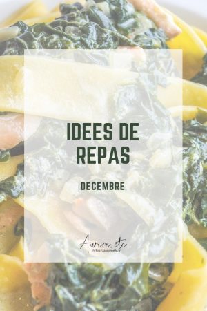 Idées de repas pour le mois de décembre avec fiches mémo des fruits et légumes du mois à télécharger