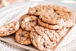 Fiche recette de cookies aux pépites de chocolat et pralin inratables faits maison à imprimer
