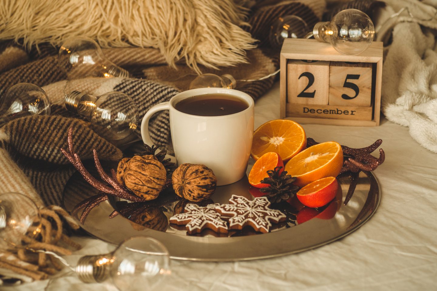 Chocolat chaud de Noël en famille